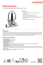GEMÜ 650 data sheet