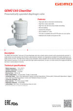 GEMÜ C60 CleanStar data sheet