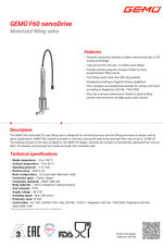 GEMÜ F60 servoDrive data sheet