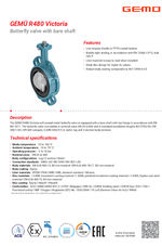 GEMÜ R480 Victoria butterfly valve data sheet
