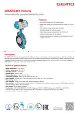 GEMÜ R481 Victoria butterfly valve data sheet