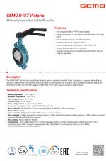 GEMÜ R487 Victoria butterfly valve data sheet