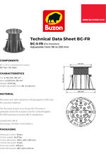 BC-5-FR data sheet
Fire resistant pedestal adjustable from 116 to 200mm
