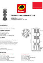 BC-8-FR data sheet
Fire resistant pedestal adjustable from 340 to 530mm