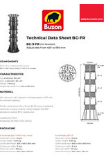 BC-9-FR data sheet
Fire resistant pedestal adjustable from 450 to 695mm