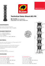 BC-10-FR data sheet
Fire resistant pedestal adjustable from 560 to 860mm