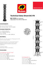 BC-11-FR data sheet
Fire resistant pedestal adjustable from 670 to 1025mm