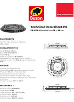 PB-0-S18 pedestal adjustable from 18 to 28mm data sheet