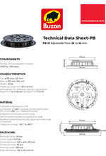 PB-01 pedestal adjustable from 28 to 42mm data sheet