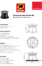 PB-3 pedestal adjustable from 90 to 145mm data sheet