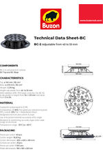 BC-2 pedestal adjustable from 40 to 55mm data sheet