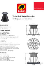 BC-5 pedestal adjustable from 116 to 200mm data sheet