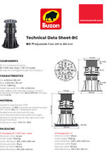 BC-7 pedestal adjustable from 230 to 360mm data sheet