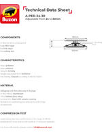 A-PED-24-30 A1 Fire rated pedestal adjustable from 24 to 30mm data sheet