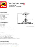 A-PED-105-150 A1 Fire rated pedestal adjustable from 105 to 150mm data sheet