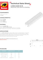 ALUrail U-BRS-24MM-W-B aluminium joist 24mm for decking data sheet