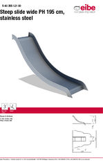 Steep slide wide PH 195cm (attachment) - 54035512100 data sheet