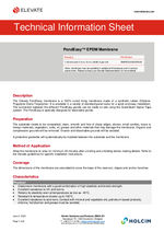 Pondeasy epdm membrane technical information sheet