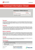 RubberGutter™ EPDM SA Membrane technical information sheet 