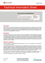V-Gard Vapor Control Membrane technical information sheet 