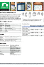 Smallboard Oak Poster Cases data sheet