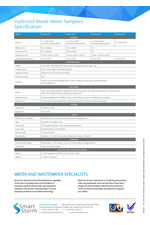 Hydrocell waste water samplers specification