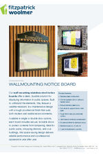 Steel Wallmounted Noticeboard - Datasheet
