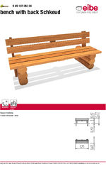 Bench with back Schkeud data sheet