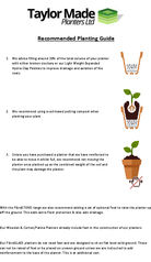 TaylorMade Planters - recommended planting guide
