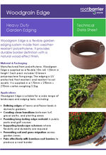 Woodgrain Edge lawn edging data sheet