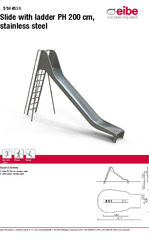 Slide with ladder PH 200cm stainless steel data sheet
