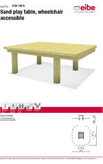 Sand play table, wheelchair accessible data sheet