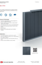 CS RS-3900 Rain Defence Louvre - Product Sheet