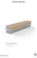 Tord Gabion bench data sheet