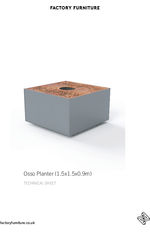 OSSO planters 1.5x1.5x0.9 data sheet