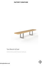 Tord bench and seat operation & maintenance manual
