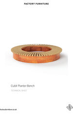 CUBIT planter bench data sheet