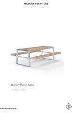 MURTON picnic table data sheet