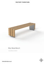 BLOC wood bench data sheet