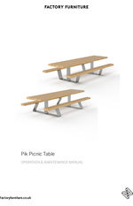 Pik picnic table operation & maintenance manual