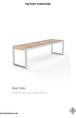 Skop table operation & maintenance manual
