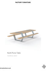 NORTH picnic table data sheet
