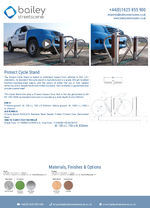 Protect cycle stand data sheet