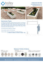 Westminster Planter data sheet