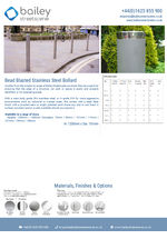 Bead Blasted Bollard data sheet