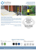 Steel Bollard Hazard Band data sheet