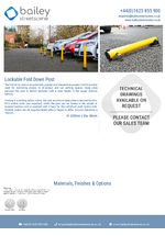 Lockable Fold Down Parking Post data sheet