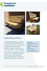Memorial bench data sheet