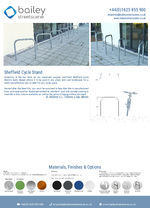 Sheffield Cycle Stand data sheet