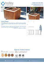 Ealing Planter data sheet